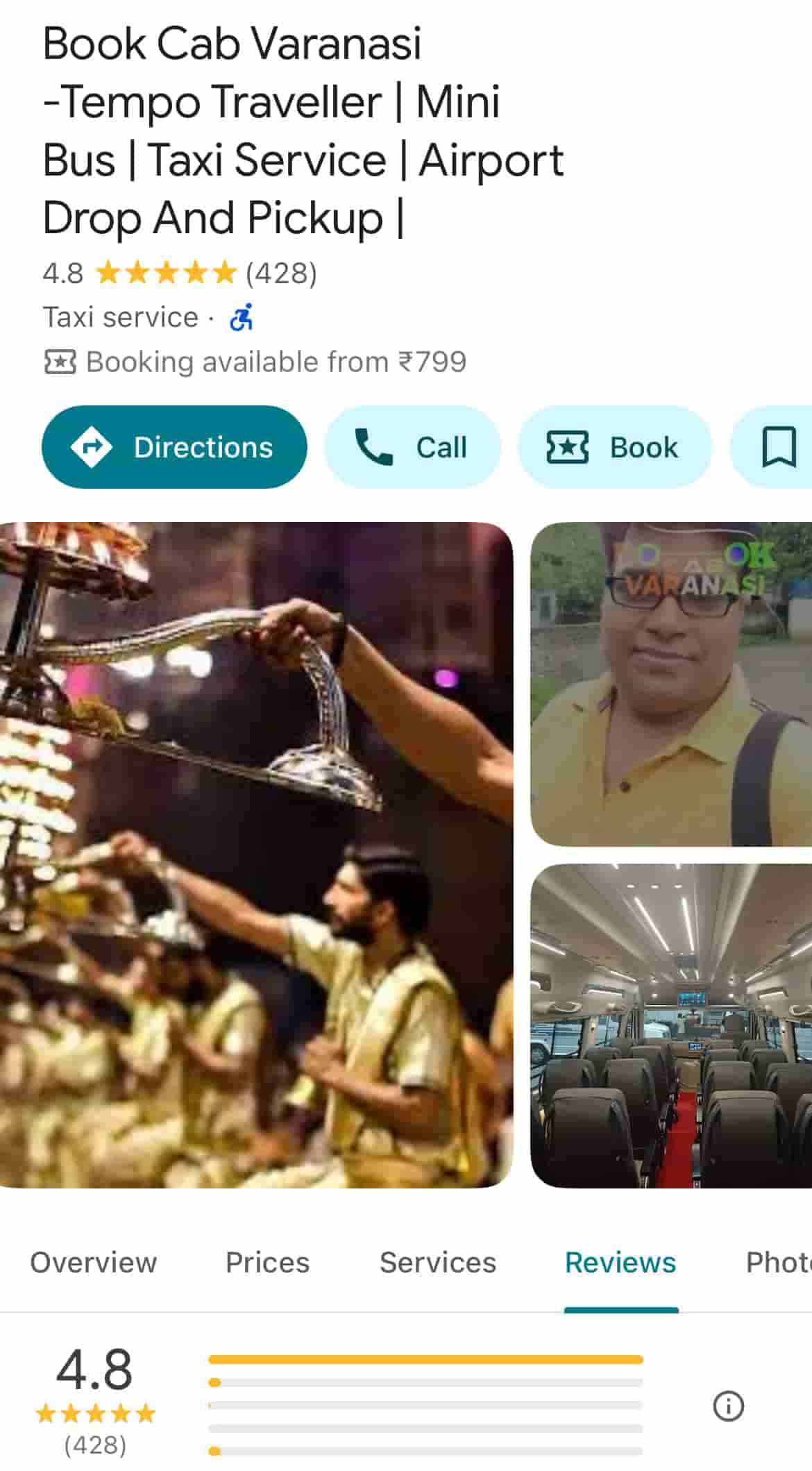 customer review for Book Cab Varanasi